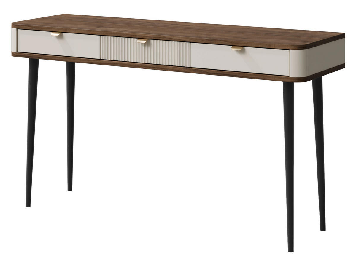 KONSOLENTISCH Marly RE15 - Kaschmir/Goldfarben, Holzwerkstoff/Metall (40/130/82cm) - MIRJAN24