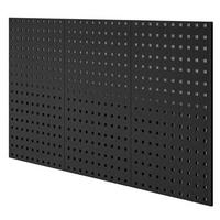 WERKZEUGWAND Metall Lochwand RUBI 60x120x1cm Schwarz - Schwarz, Metall (120/60/1cm) - DELUKE