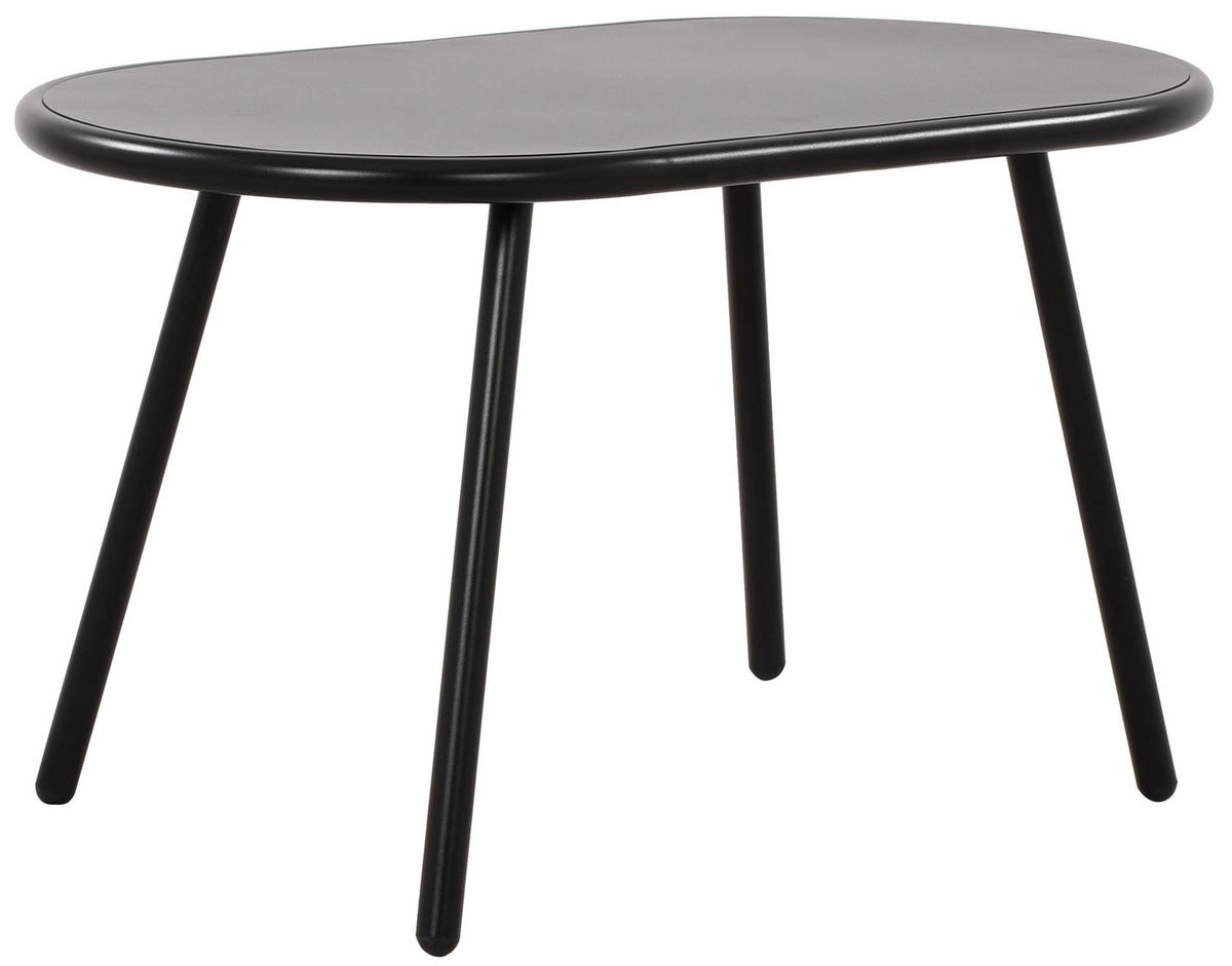 GARTENSITZGRUPPE Kunststoff Schwarz (3-teilig) - Schwarz, Kunststoff - CLP