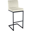 BARHOCKER Samt Creme - Creme/Schwarz, Textil/Metall (43/104/53cm) - CLP