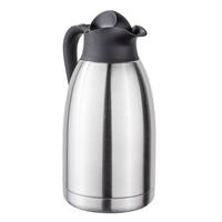 ISOLIERKANNE 2 Liter aus Edelstahl doppelwandig, mit Drehverschluss - Transparent, Metall (13.6/13.6cm)