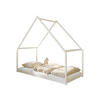 HAUSBETT 90x200 cm mit Matratze in weiß - Weiß, Holzwerkstoff (90/200cm) - Kids Collective