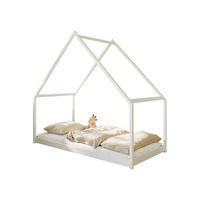 HAUSBETT 90x200 cm mit Matratze in weiß - Weiß, Holzwerkstoff (90/200cm) - Kids Collective