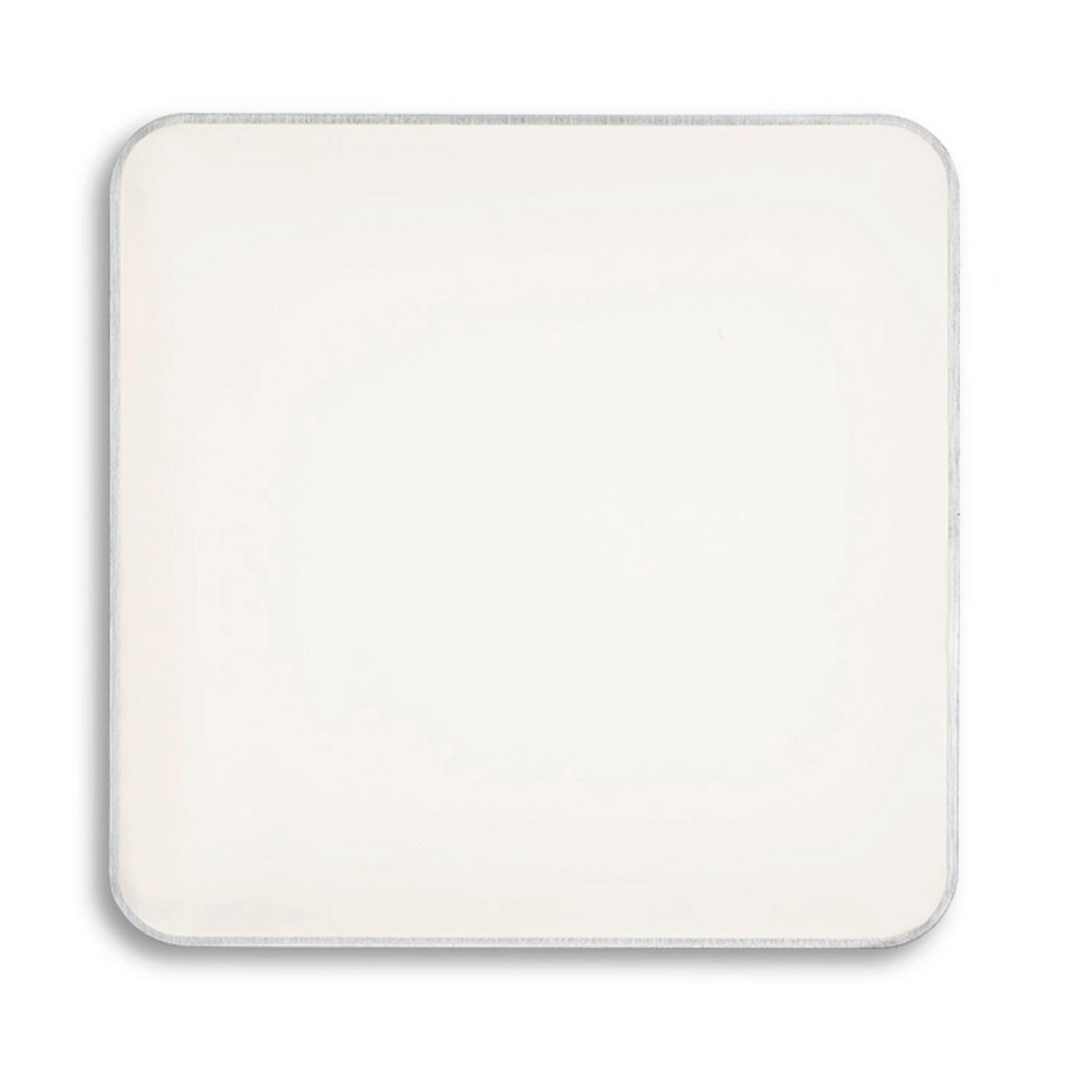 DECKENLEUCHTE MENSA SQ 80 gebürstetes Aluminium 138 W - Silberfarben, Metall (80/80/9cm) - Rendl