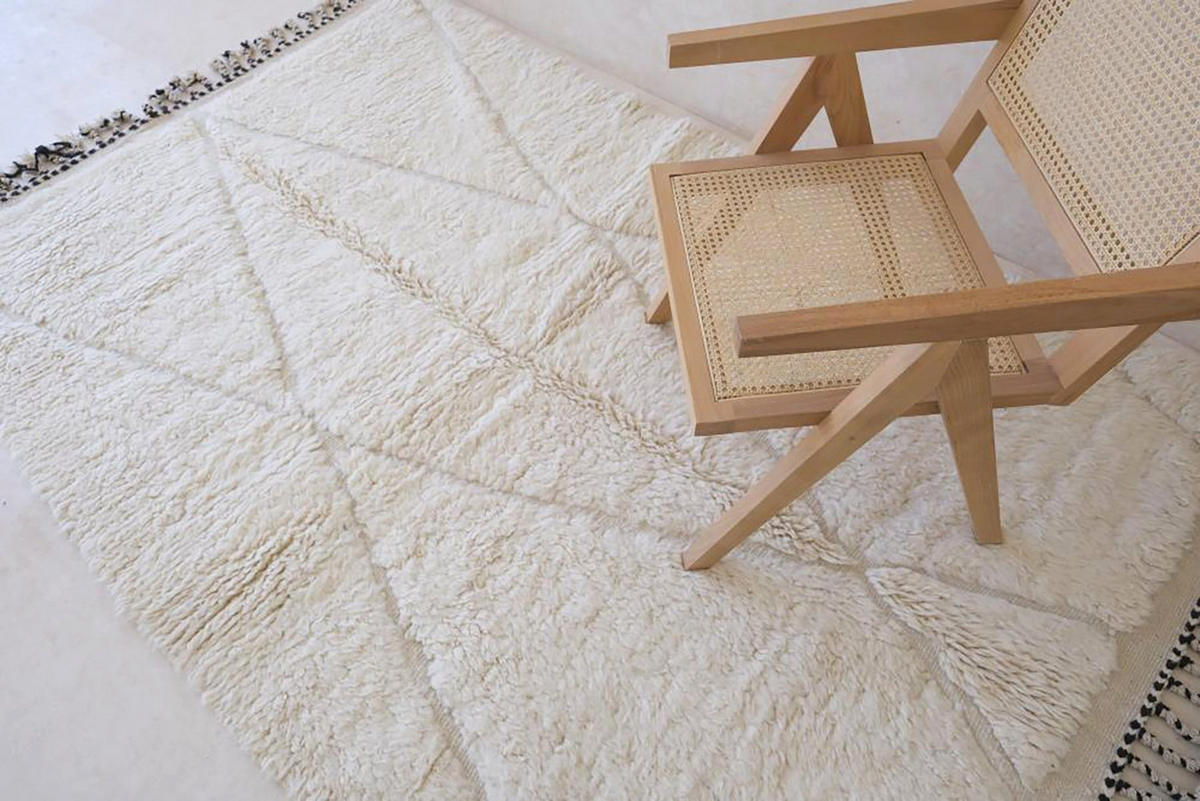 BERBERTEPPICH aus Marokko aus reiner Wolle 200x 300 cm - Beige, Naturmaterialien (200/300cm) - AFK Living
