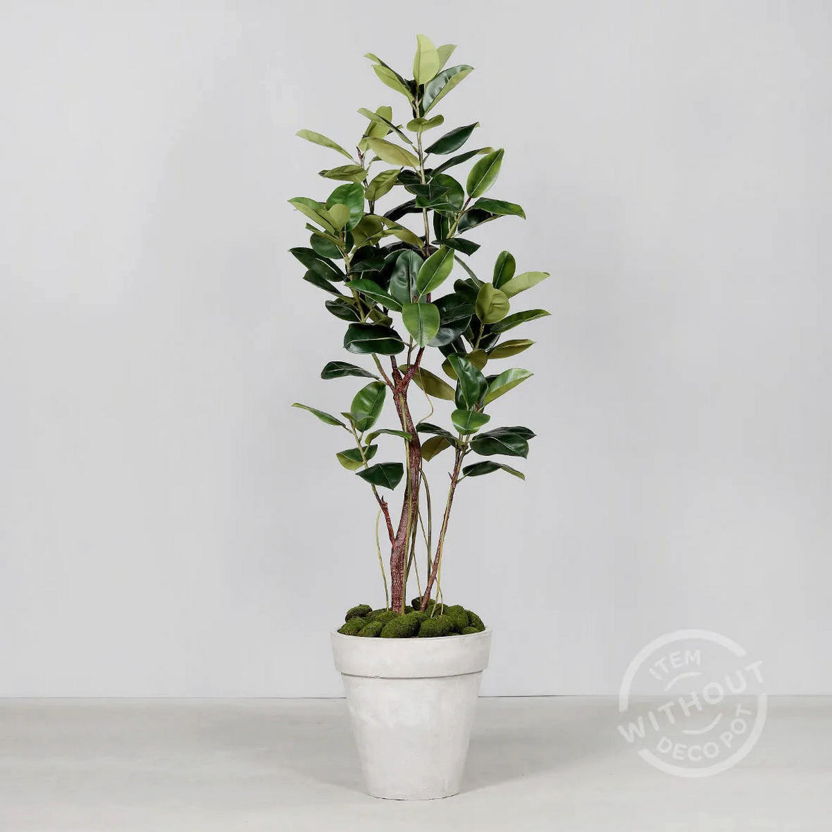 KUNSTBAUM Künstlicher Gummibaum - Mulan 220 cm - Grün, Kunststoff (220cm) - aplanta