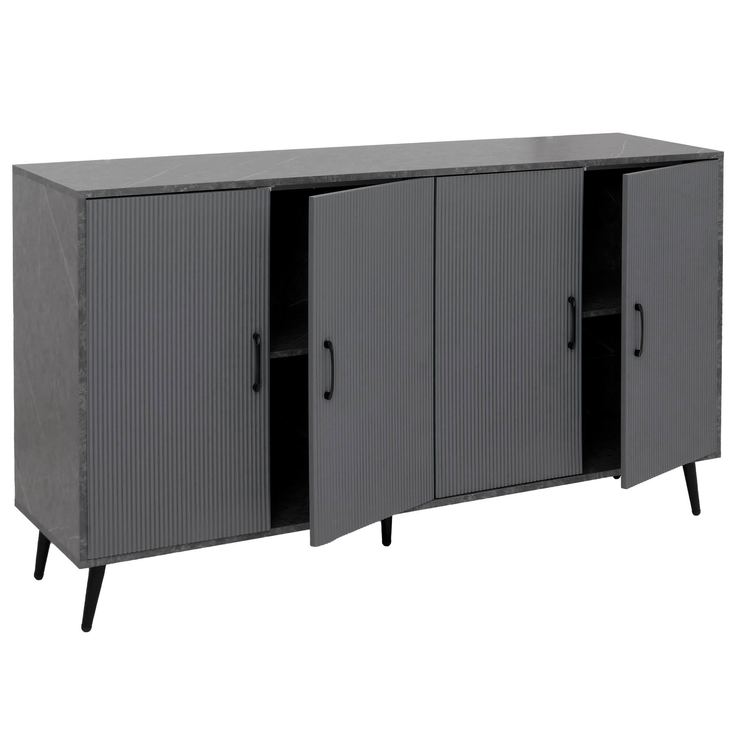 SIDEBOARD Grau - Grau, Holz (150/88/40cm) - MCW