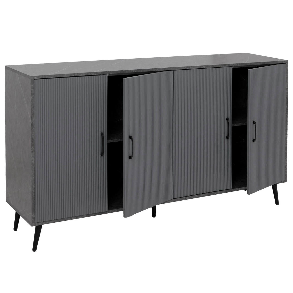 SIDEBOARD Grau - Grau, Holz (150/88/40cm) - MCW