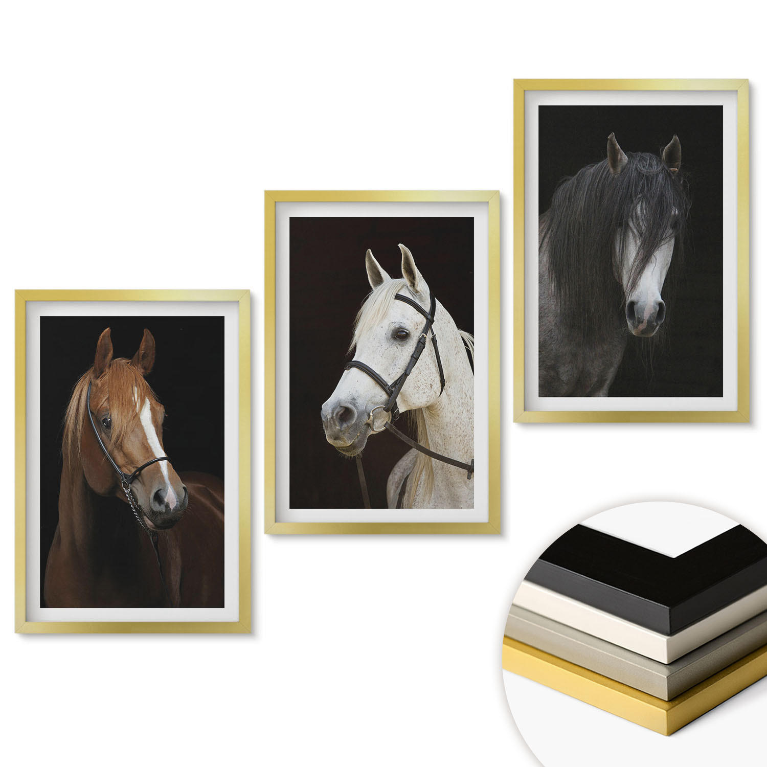 ArtPrintCave Wandbilder Gold 40x60 cm