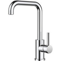 KÜCHENARMATUR L-Form 360° drehbar polierter Chrom - Silberfarben, Metall (18/23/22cm)