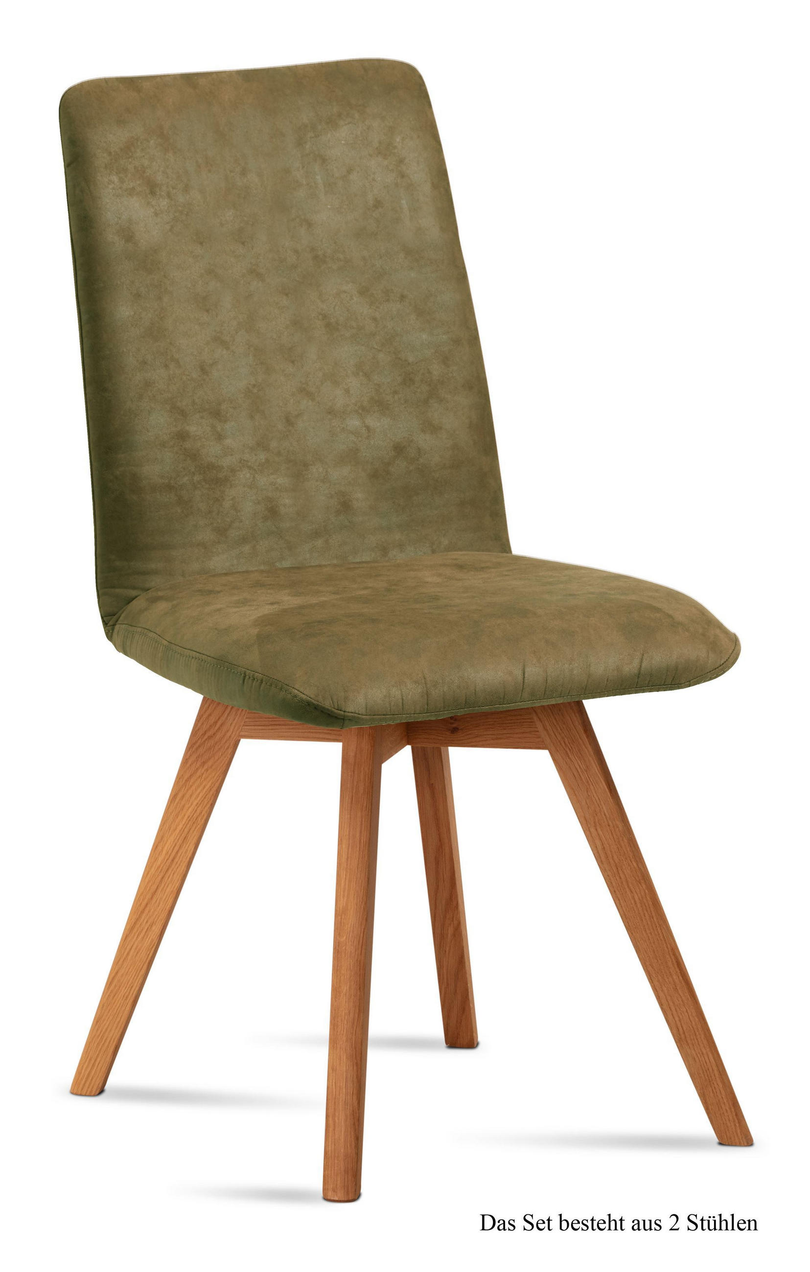 ESSZIMMERSTUHL (2er-Set) Dilga 47x92x60 Schwarz/Olivgrün - Eichefarben/Olivgrün, Kunststoff (60/92/47cm) - 58aufmkessel