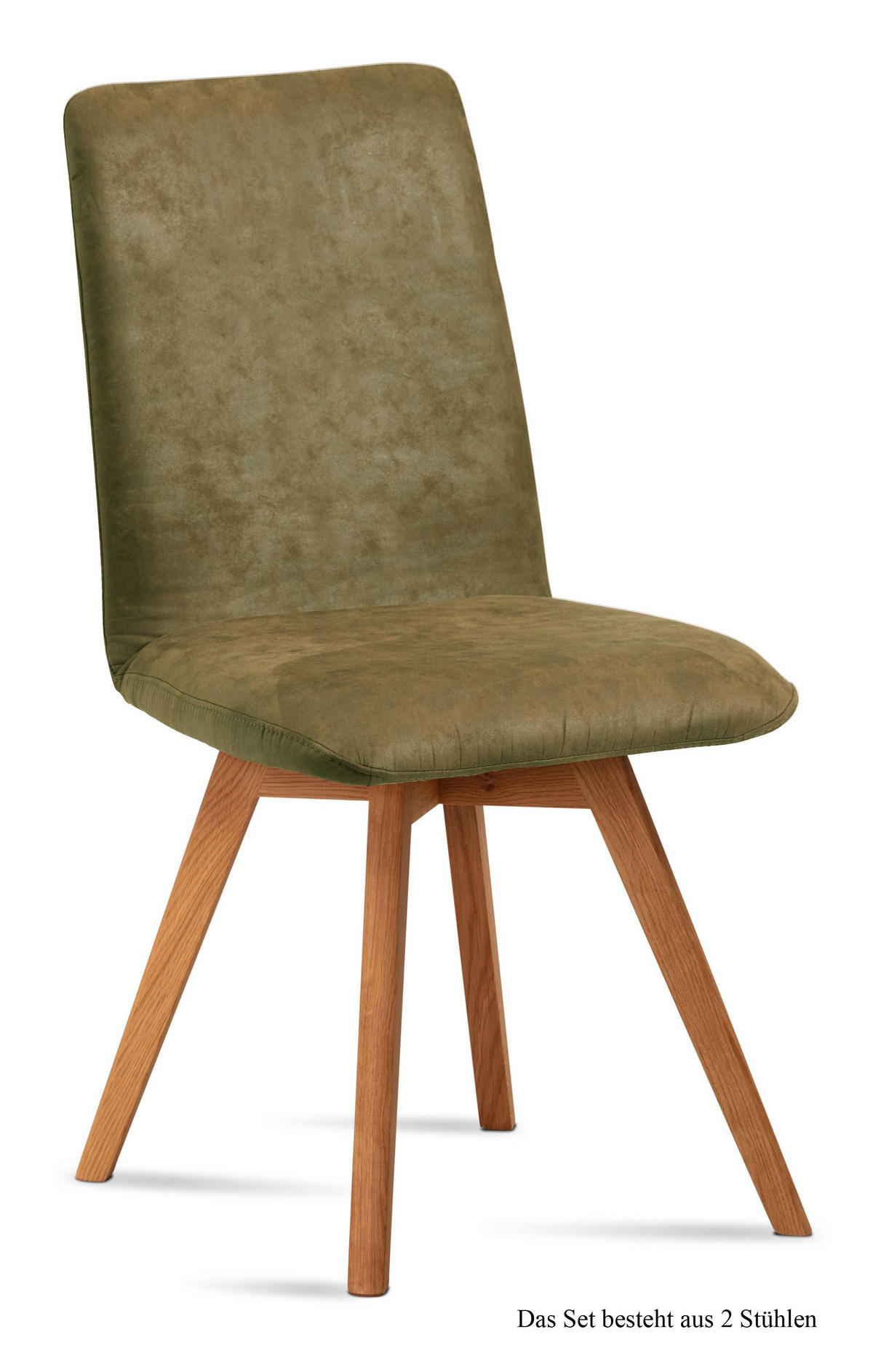 ESSZIMMERSTUHL (2er-Set) Dilga 47x92x60 Schwarz/Olivgrün - Eichefarben/Olivgrün, Kunststoff (60/92/47cm) - 58aufmkessel