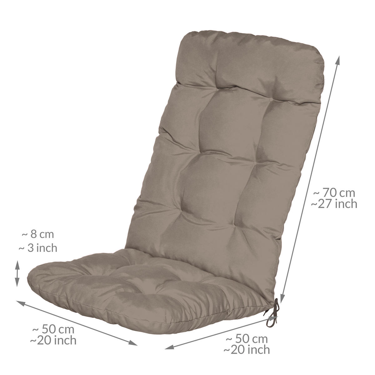 HOCHLEHNER Flair HL 120x50x8cm Taupe - Taupe, Textil (50/120cm) - Beautissu 