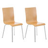 BESUCHERSTUHL Apeldoorn - 2er Set natura - Naturfarben, Holz (43/87/47cm) - TPFLiving