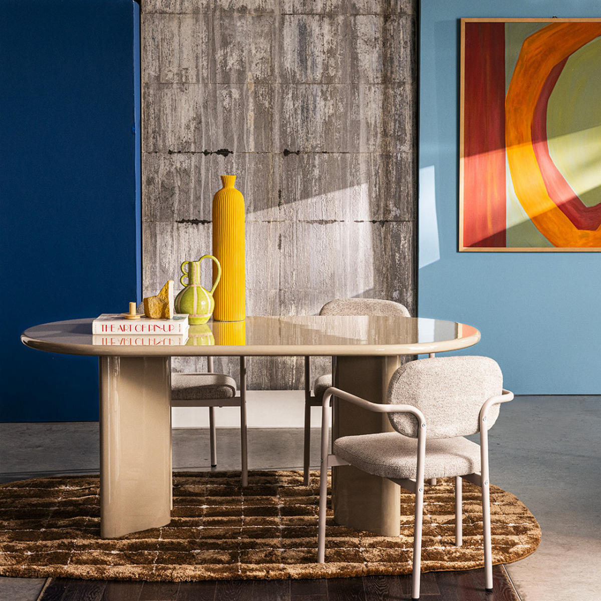 ESSTISCH - Grau - Beige, Holz (180/90/75cm) - Drawer