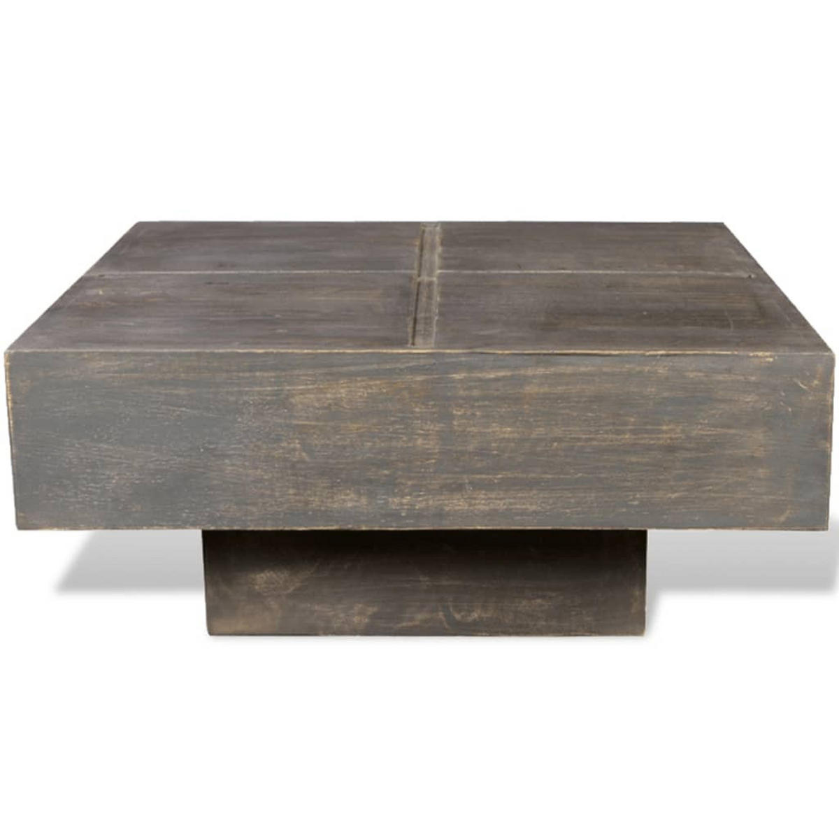 COUCHTISCH Dunkelbraun Quadratisch Massivholz Mango - Braun, Holzwerkstoff (68/68/30cm) - furnicato