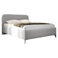 POLSTERBETT Holly - Hellgrau/Schwarz, Holz/Textil (180/200cm) - MIRJAN24