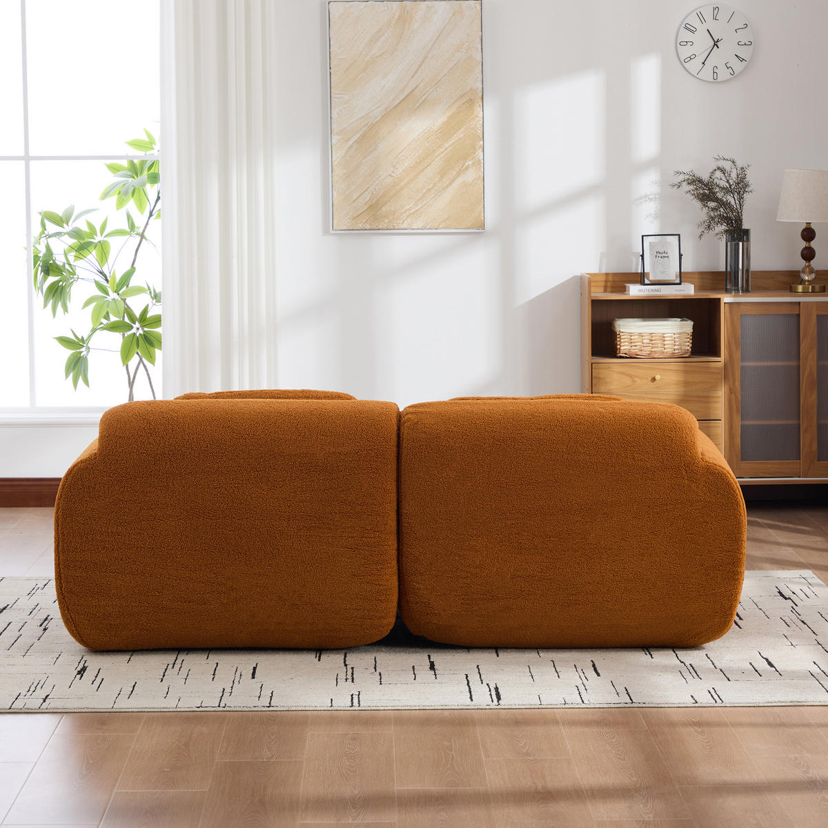 2-SITZER-SOFA DE-35151 mit Chenille-Bezug Karamell - Cognac, Textil (91/71/189cm) - ComfortXL
