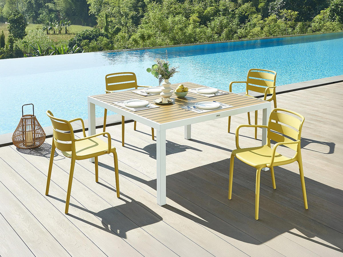 GARTENSTUHL - 2 -Sitzer - Polypropylen - gelb - MOAH - Gelb, Kunststoff (60/81/56.5cm) - Vente-Unique