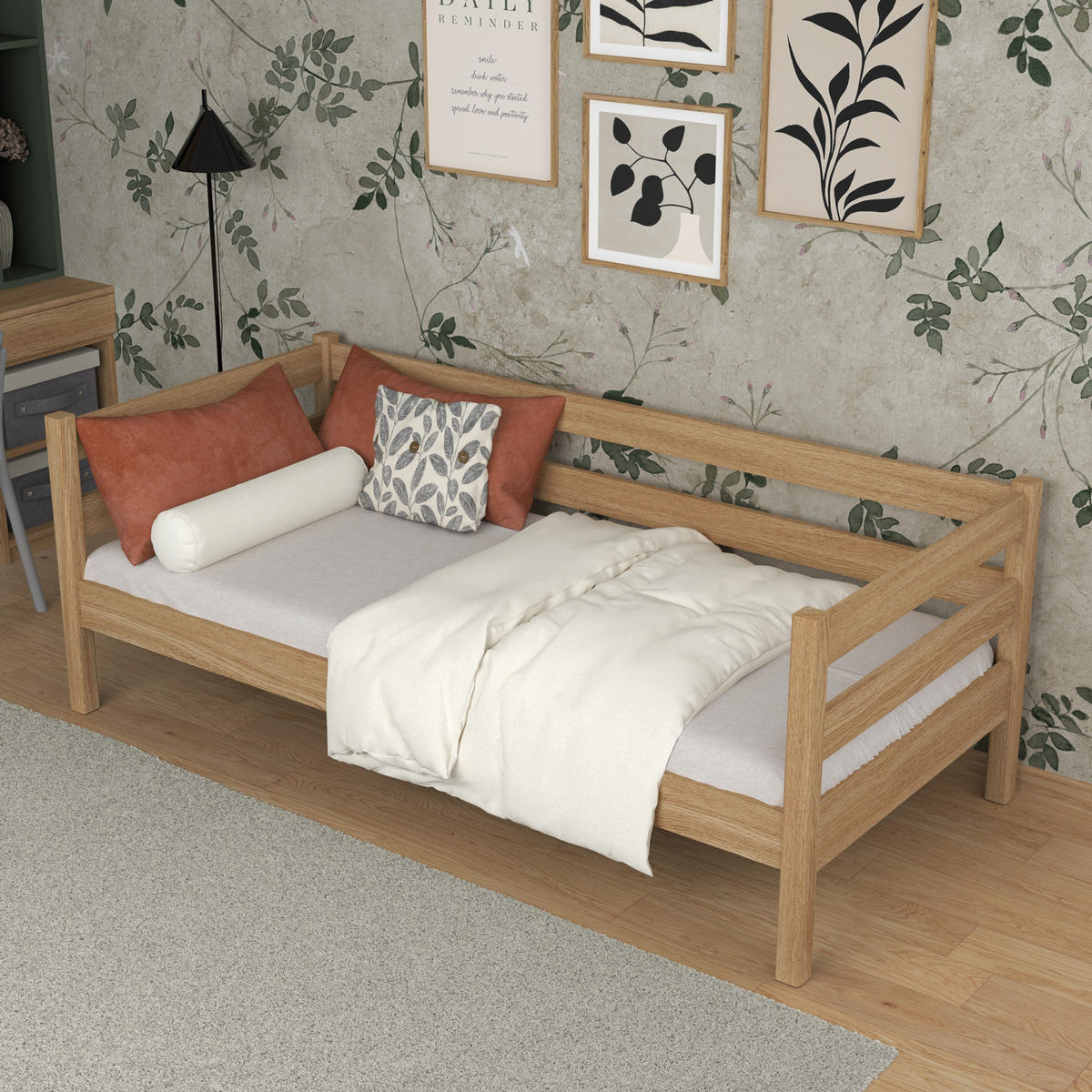 TAGESBETT Eiche Natur 80/190 - Eiche Artisan, Naturmaterialien/Holz (80/190cm) - N-Wood