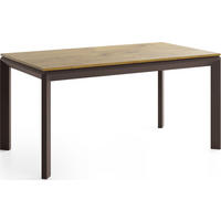 ESSTISCH Elan rechteckig ausziehbar verlängerbar mit Braunen Metallbeinen, Eiche Hell Braun 160-250/90/76 cm - Eichefarben/Braun, Holzwerkstoff/Metall (90/250/78cm) - WFL GROUP