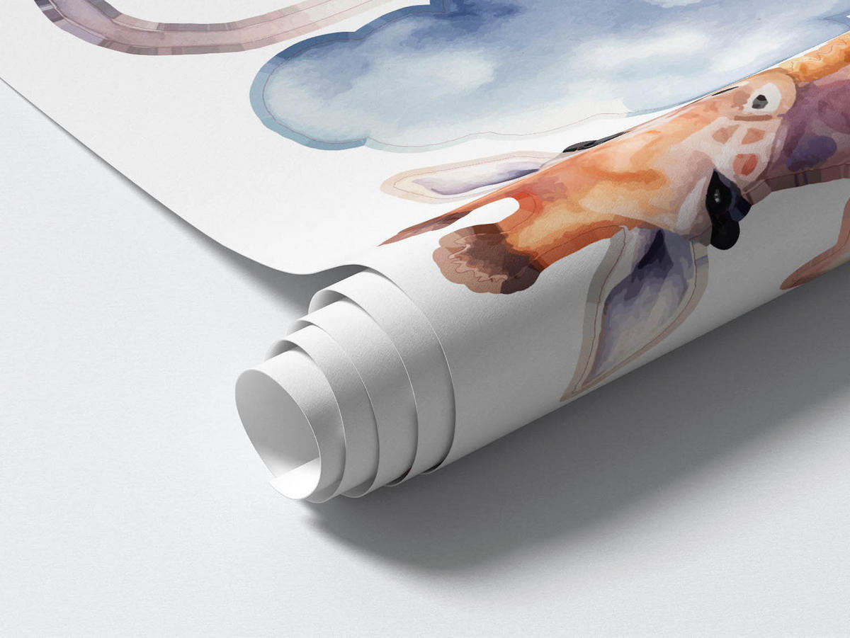 WANDAUFKLEBER 130x123cm - Magische Natur - Multicolor, Kunststoff (130/123/0.1cm) - Wallfluent