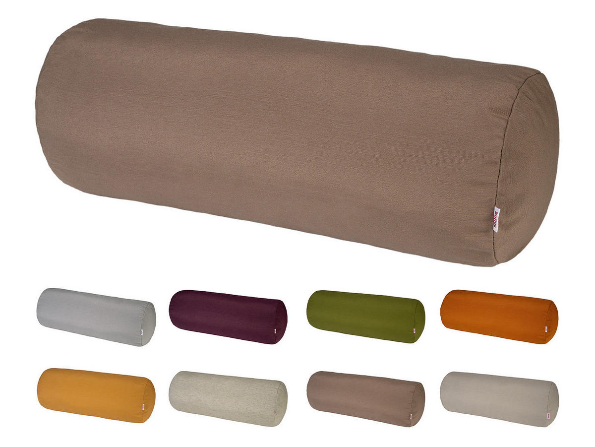 XL-NACKENROLLENHÜLLE Wunschton deep-taupe 25/70 cm - Braun, Textil (25/70cm) - beties Heimtextil