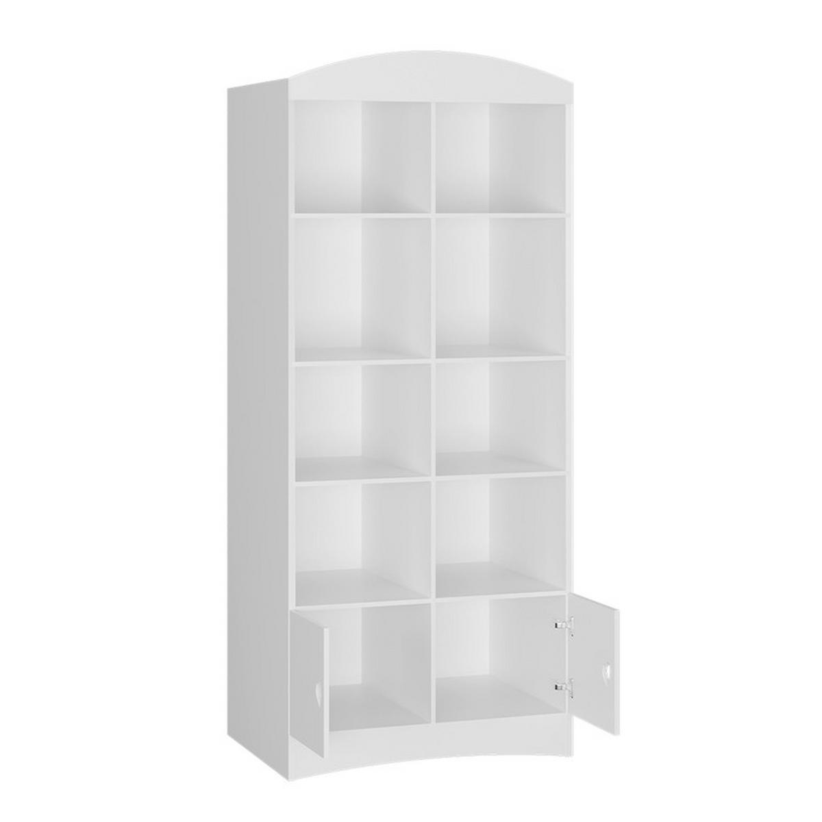 KNIHOVNA Bílá - bílá, kompozitní dřevo (90/188/34cm) - Petits-meubles