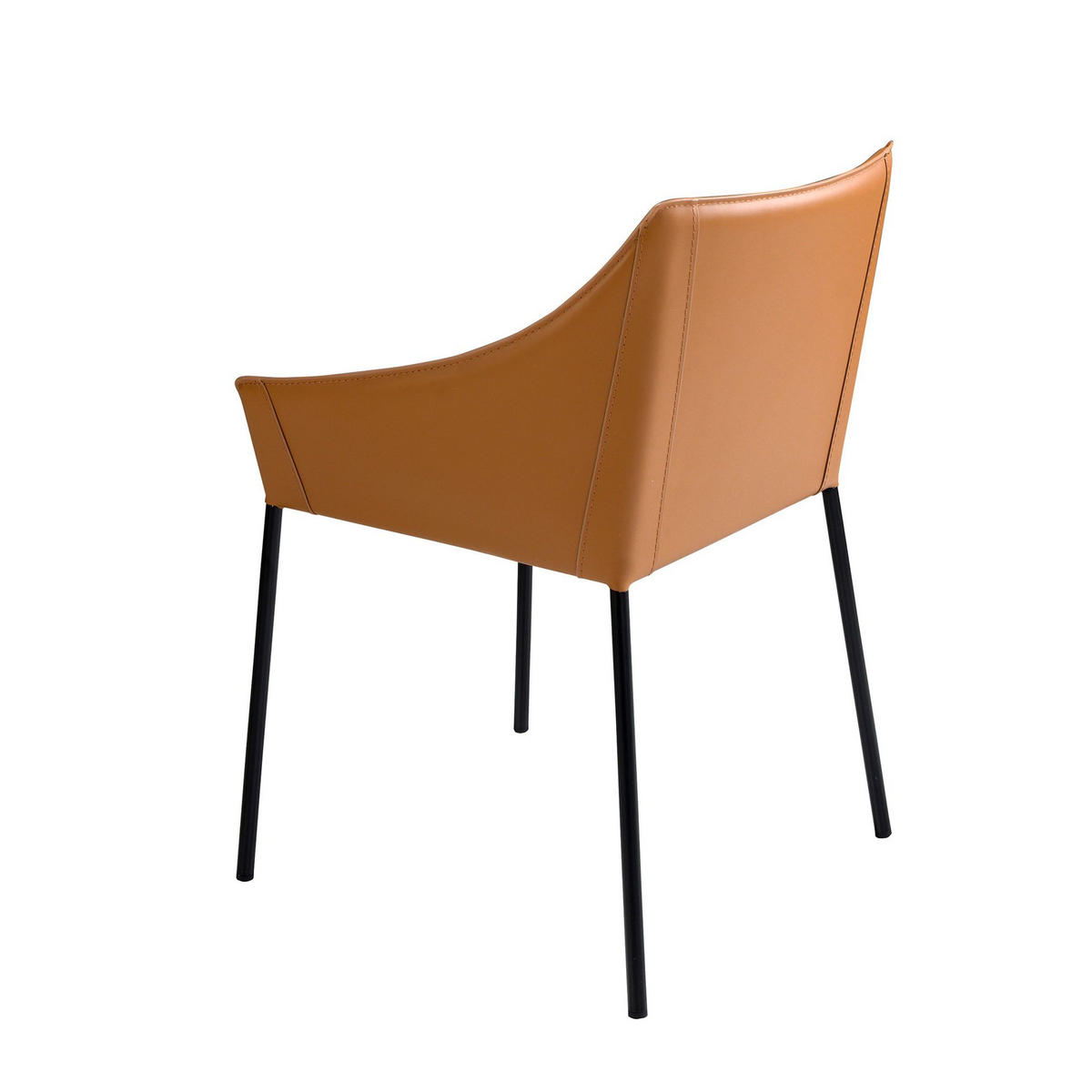 STUHL Brauner Kunstlederstuhl 62/60/79 cm - Schwarz/Braun, Leder (62/79/60cm) - ANGEL CERDA