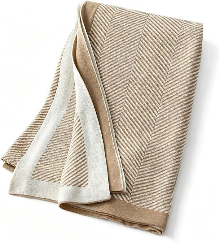DECKE – 170 x 130 cm – Beige - Beige, Textil (170/130cm)