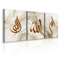 LEINWANDBILDER 3-es Set Marmor Symbole - Beige/Weiß, Textil (90/40cm) - Muralo