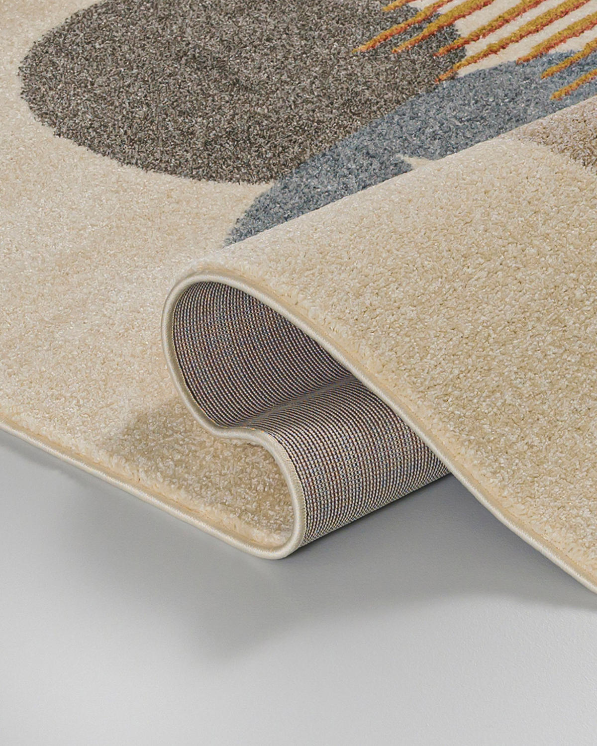 TEPPICH Beige Geometrisch In-Outdoor Pflanzlich Kurzflor Rechteckig 250 x 350 cm - Ecru/Blaugrau, Textil (250/350cm) - Mazovia