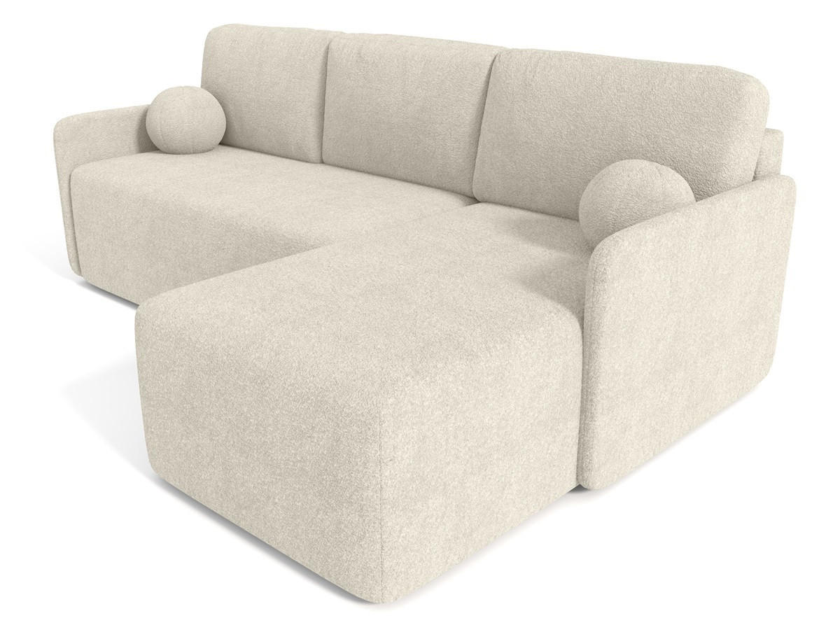 ECKSOFA Ecru BLUMEN Boucle Rechts - Ecru, Textil (212/142cm) - Sepro Meble