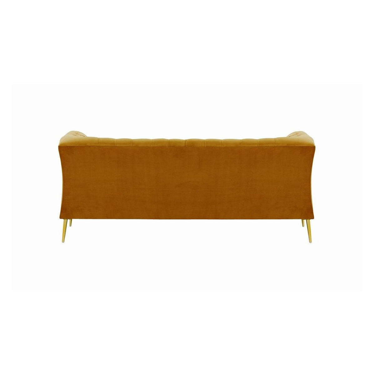 ZWEISITZER-SOFA Chesterfield Modern-Velluto 8 - Gelb, Holz/Textil (183/74/80cm)