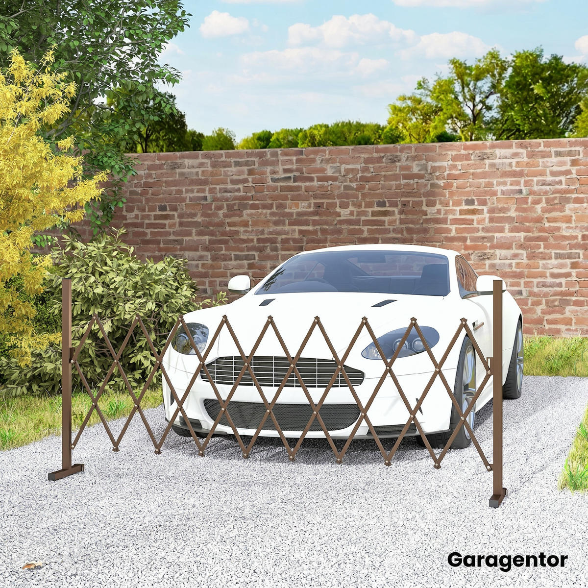 GARTENZAUN Dunkelbraun 250.0/31.0/103.0 cm - Dunkelbraun, Metall (31/103cm)