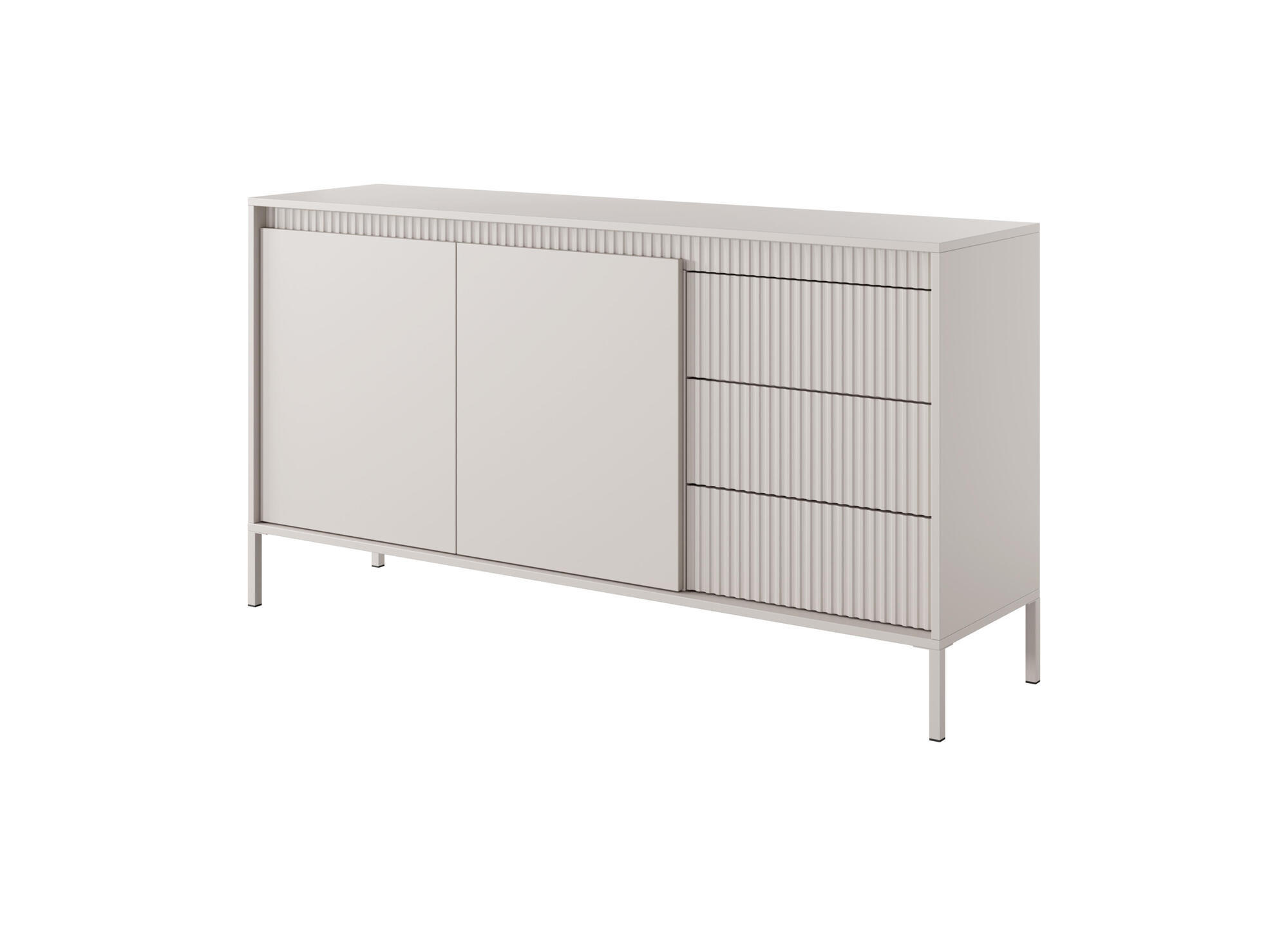 SIDEBOARD SENSATION Weiß 153x39x81 cm - Weiß, Holzwerkstoff (153/81/39cm) - FURNLUX