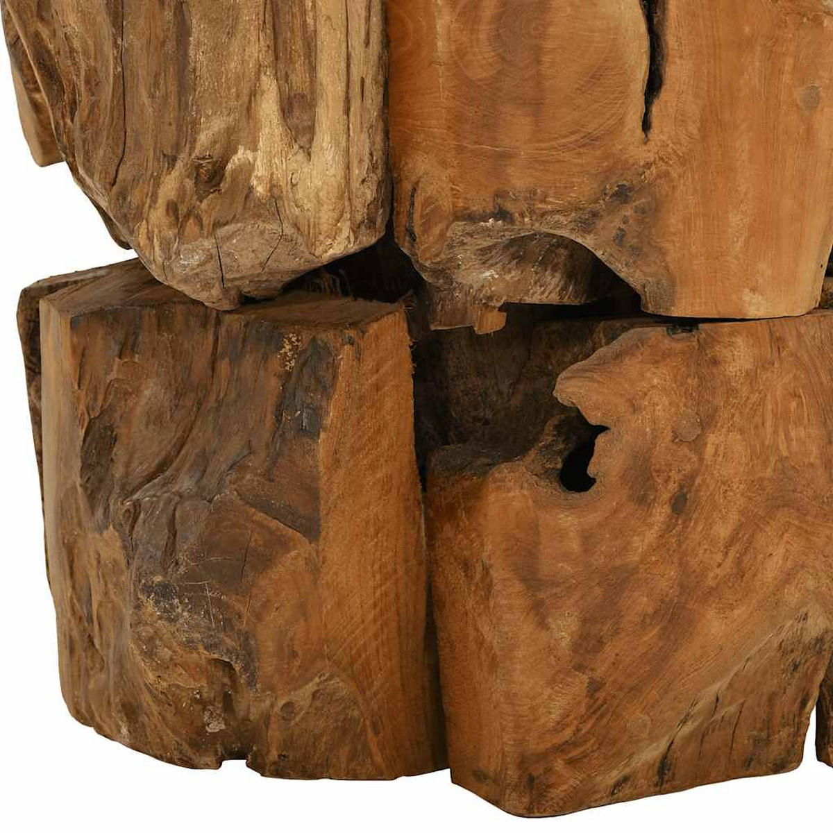 COUCHTISCH Massivholz Teak Treibholz 60 Cm - Braun, Holz (60/40/60cm) - vidaXL