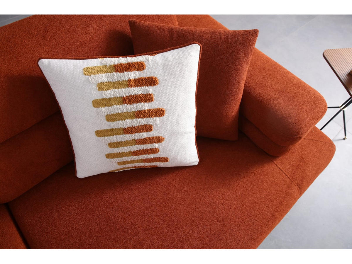 3 Sitzer SOFA Sevda Bouclé Terracotta - Terracotta, Holz/Textil (240/80/103cm)