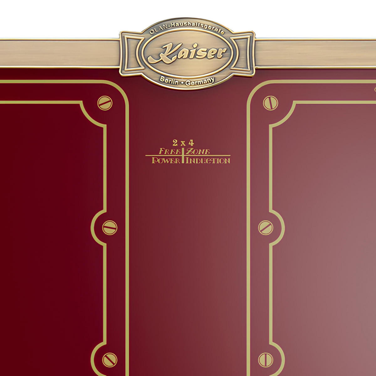 BACKOFEN-SET Elektro Einbaubackofen, 60 cm EH 6355 RotEm +KCT 6192 FI RotEm Induktionskochfeld 60 cm Rot - Rot, Metall (59.4/59.4/57.5cm) - Kaiser Küchengeräte