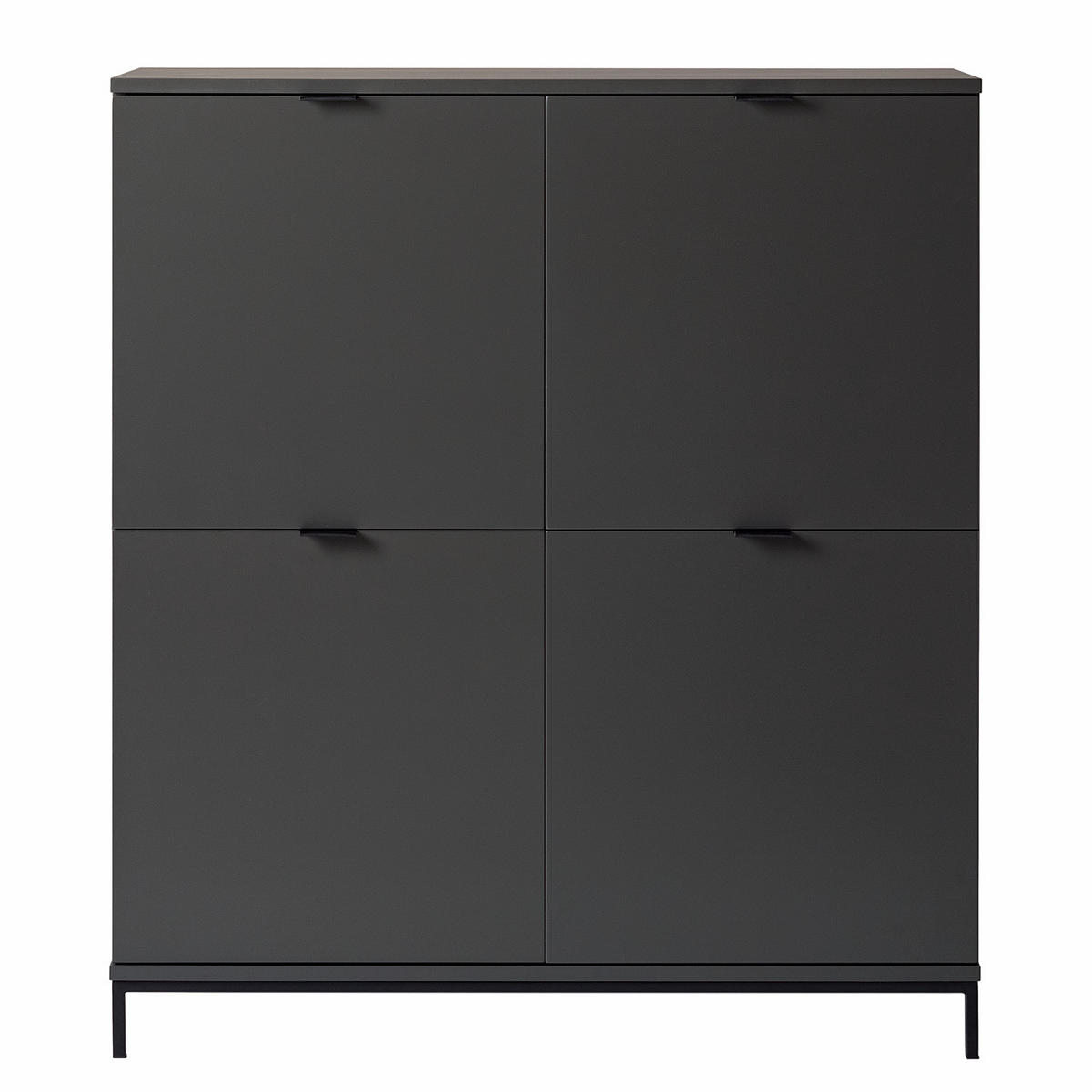 HIGHBOARD - Dunkelgrau - Dunkelgrau, Holzwerkstoff (110/124/40cm) - home24
