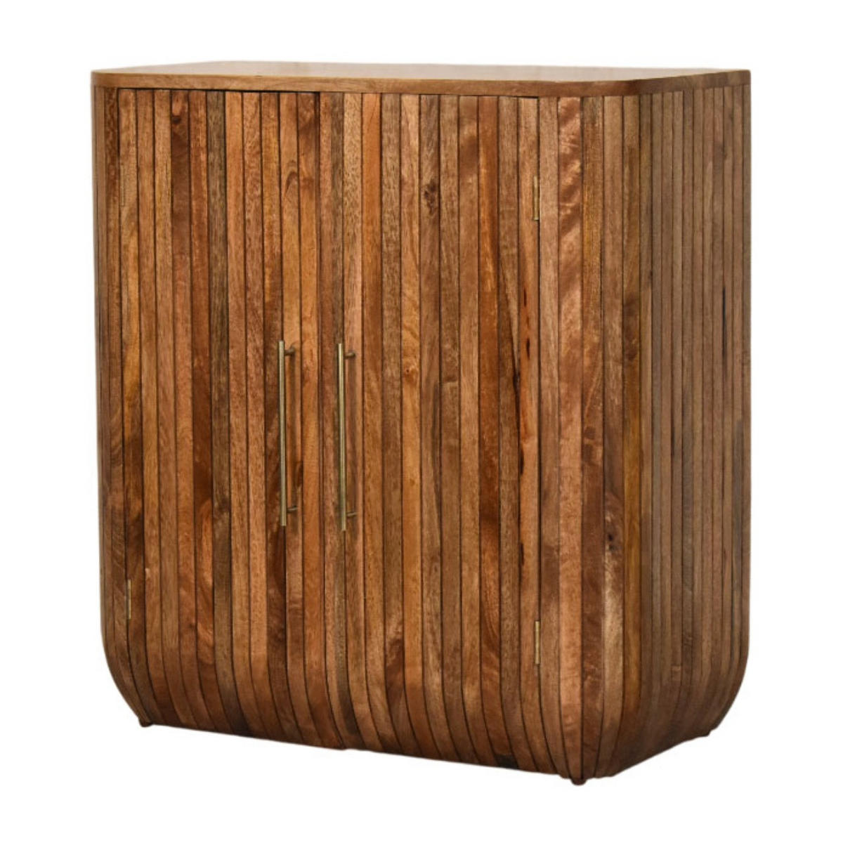 SCHRANK mit Golden-Teak-Finish, 2 Türen, 2 Innenablagen, geröstetes Braun - Braun, Holz (75/80/35cm) - Artisan Furniture