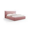 BETT mit Bettkasten und Kopfteil Kaelle aus Chenille-Stoff rosa 180x200cm - Pink, Textil (180/200cm) - Micadoni