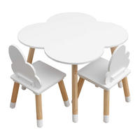 KINDERTISCH MIT 2 STÜHLEN Weiß 60/60/44 cm - Weiß, Holzwerkstoff (60/44/60cm) - Mobili Rebecca