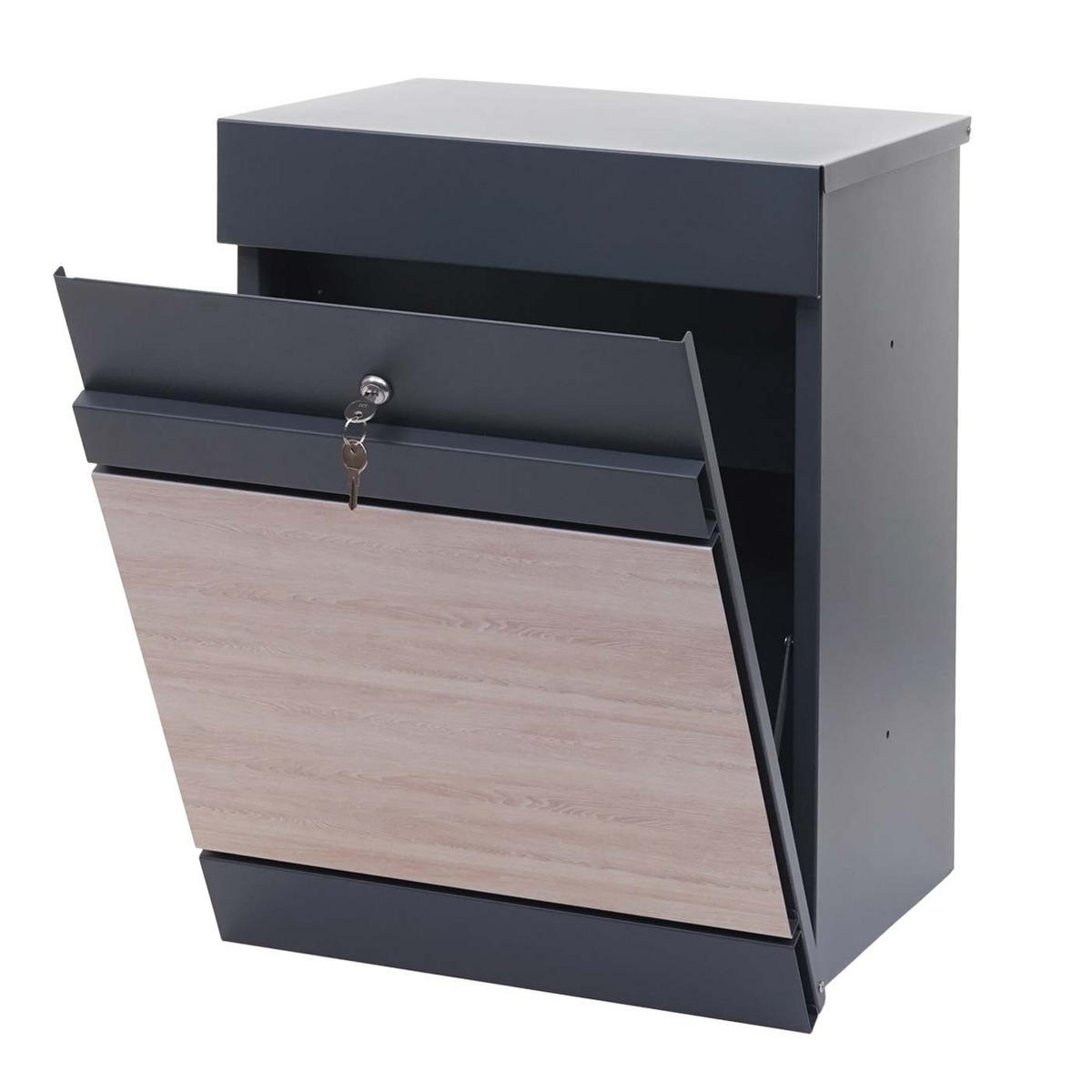 PAKETKASTEN obdĺžnikový antracit, hnedý - hnedá/antracitová, kov (45/58/36cm) - MCW