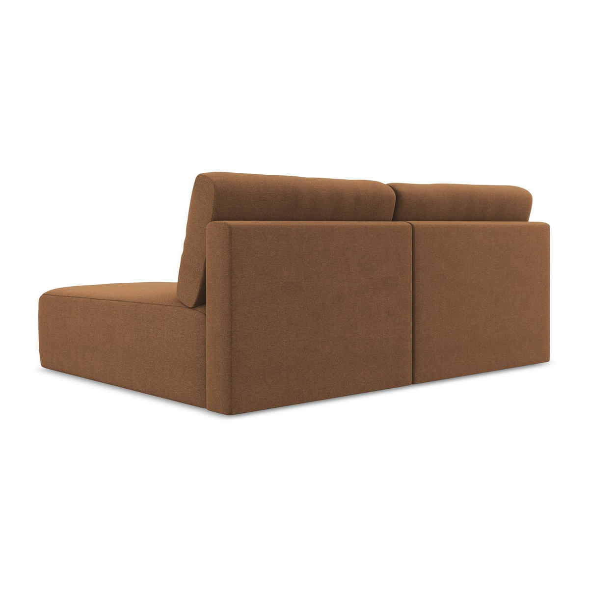 ECKSOFA mit Schlaffunktion rechts Strukturstoff Stoff Orange - Beige/Terracotta, Kunststoff/Textil (210/149cm) - LaMiaSofa