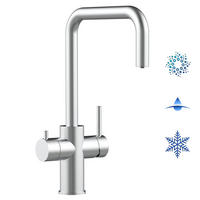 5-WEGE-KÜCHENARMATUR, Edelstahl Massiv aus Chirurgenstahl, Gebürstet, 560° schwenkbar - Edelstahlfarben, Metall (22/36.7/22cm) - VIZIO