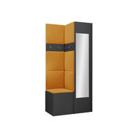 GARDEROBEN-SET Orion XXV - Graphitfarben/Orange, Holzwerkstoff/Kunststoff (82/186/46cm) - MIRJAN24