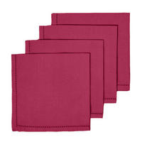 STOFFSERVIETTEN 4er-Set weinrot 45/45 cm, 100% Baumwolle - Weinrot, Textil (45/45cm) - Homescapes