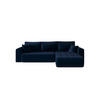 ECKSOFA mit Schlaffunktion MILO R Monolith 77 Rechts - Blau, Textil (280/175cm) - Bedante