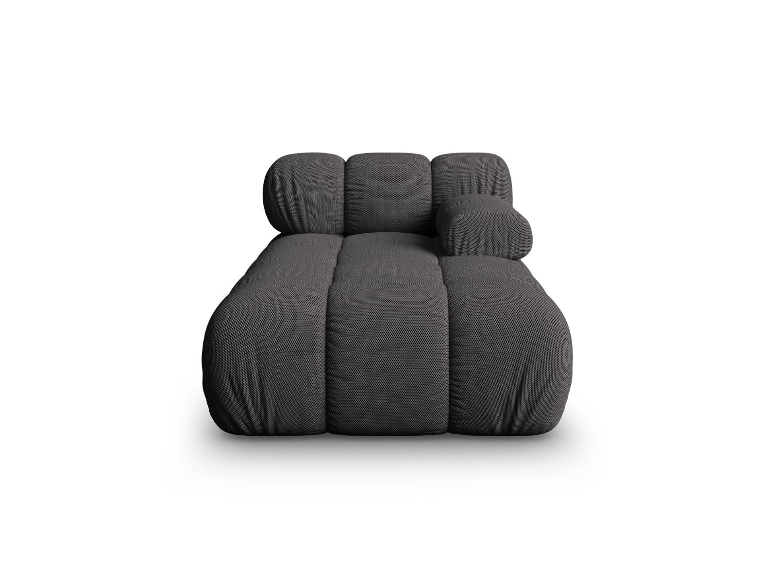 CHAISELONGUE rechts Bellis aus 3D-Stoff Expresso - Graubraun, Textil (94/70/155cm) - Micadoni